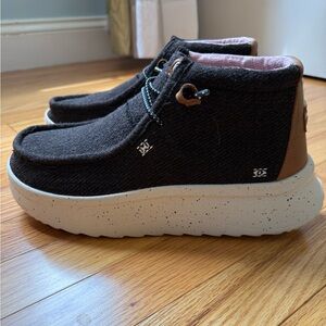 Hey Dude Gray and Pink Boots with Cushioned Sole. New, Never Worn boots.